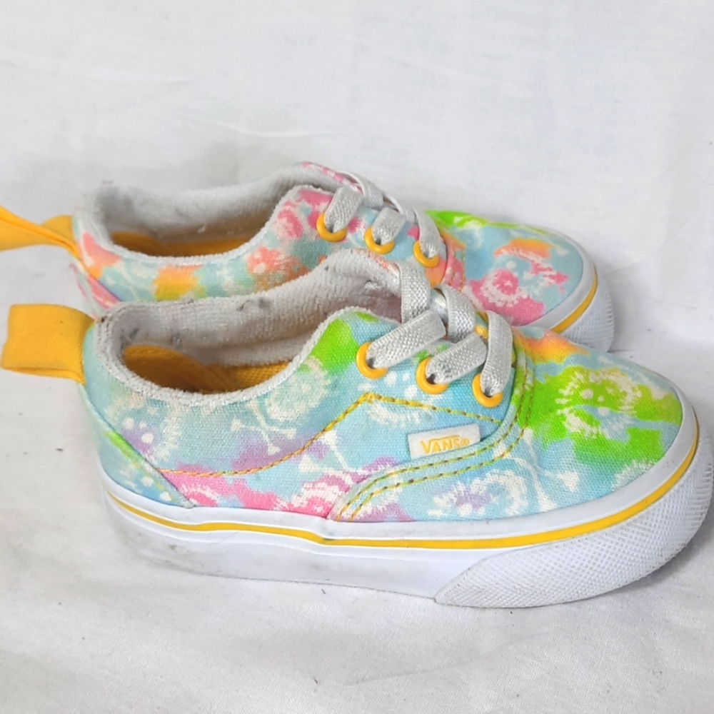 Vans Kids Tie-Dye Pastel Sneakers - Pink, Blue, Green, Yellow